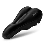 RYACO Sattelbezug Fahrrad Gelüberzug für den Fahrradsitz Polster Sattelbezug Überzug Passend für Mountainbike-Sitze Rennradsättel Gepolsterter Polstersattel Überzug für Herren Damen und Kinder Schwarz