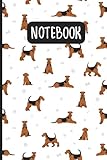 Funny Airedale Terrier Dog Pattern: Lined Journal Notebook Airedale Terrier Gifts for Airedale Terrier lovers | 6" X 9" | 110 Blank Lined