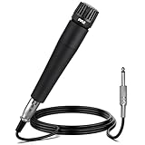 Pyle Dynamisches Mikrofon Gesang Professionell – Dynamic Karaoke Microphone with Moving Coil – Karaoke Mikrofon mit Kabel (4,5m) für die Bühne, Mikro zum Singen mit 50–15kHz