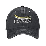 Windsoul Klassischer DAF, Vrachtwagenchauffeur, Wit & Geel Logo Demin Cap Langlebig für alle Jahreszeiten Sommer Hut Damen Baseballkappe