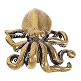 jojofuny Oktopus TüRgriff Aus Messing Mit GebüRsteter OberfläChe Einzigartiger Squid TüRgriff FüR Schrank Und Schublade Nautische Wohnkultur Einfache Montage Vielseitig FüR Zuhause