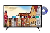 Telefunken XF32K559D 32 Zoll Fernseher / Smart TV (Full HD, HDR, Triple-Tuner, DVD-Player, Bluetooth) - 6 Monate HD+ inklusive [2022] [Energieklasse F]