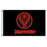 Nicejoy Jagermeister-Flagge Riese Große Schwarze Fliegenflagge Banner Größe 90 * 150 cm 1pc