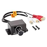 RED WOLF Cinch Lautstärkeregler Auto Volume Control Knob Bass RCA Gain Level Controller Universal Kompatibel mit VW Opel Citroen Peugeot FIAT Mercedes Kfz Verstärker Audio Pegelregler