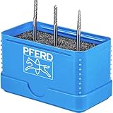 PFERD HM-Frässtift-Set, 3-teilig, Zahnung 3 PLUS, Schaft-ø 3mm, Frässtift-ø 3mm, 21901504 – für universelle Anwendungen auf den wichtigsten industriell verwendeten Werkstoffen