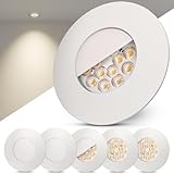 Scandinavian home 6er Set LED Einbaustrahler 230V - Dimmbare LED Spots 230V Warmweiß 3000K, 3,4W 470 lm, CRI 90+, 68mm Lochmaß - IP44 Badezimmer Geeignet - Deckenspots Weiß-Matt, Deckenleuchte Spot
