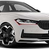 Devil Eye® Scheinwerferfolie rot Zierstreifen Dekor Dekorleiste Folie Flexibel für Scheinwerfer Kfz Auto Zubehör Selbstklebend KX004 (Kompatibel mit Skoda Superb ab 2024)