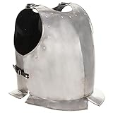 vidaXL Brustpanzer Mittelalterliche Kürass Rüstung Replik für LARP Cosplay Halloween-Party Brustplatte Ritter Helm Ritterrüstung Harnisch Silbern Stahl