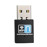 Ziyan WLAN Adapter, USB WLAN Stick Adapter 300 Mbit/s WLAN USB Adapter Wireless LAN WiFi Dongle Stick Network Adapter IEEE 802.11b/g/n für Windows, Mac und Linux