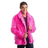 Chaks - Pelzmantel für Erwachsene, kurze Felljacke aus Kunstfell, für Karneval, Festival, Party Fashion