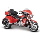 Maisto Harley-Davidson CVO Tri Glide (2021): Motorradmodell im Maßstab 1:12, 20 cm, rot (532337)
