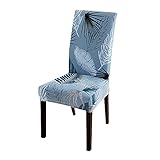 HZDHCLH Stuhlhussen 6 Stück Elastische Moderne Universal Stretch Beschützer Stuhlhussen für Stuhl Esszimmer Hochzeit Partys Bankett Deko (Halbsommer, 6 Stück)
