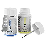 MG PRIME Autolack Lackstift Set für Audi LY7Q / Y7Q / 4A Atlasgrau Metallic/Atlas Grey Metallic Basislack Klarlack je 50ml