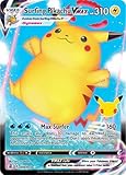 Pokemon Celebrations Surfing Pikachu VMAX, 25th Anniversary, Full Art Rare Holo VMAX + Überraschungskarte!