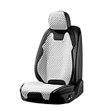 WJJQSB Vorne Hinten Sitzschoner für VW Golf 6 2009-2013, Sitzbezügesets, Airbag Kompatibel, Atmungsaktiv, Wasserdicht, rutschfest, Komfortabel,Black-White