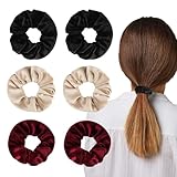 6 Stück Haargummis Scrunchies mit Reißverschluss Tasche, Scrunchies Haargummi mit Reißverschluss Geheimfach Unauffällig Geldversteck zum Verstecken, Reisegadgets Reise Gadgets für Frauen Mädchen