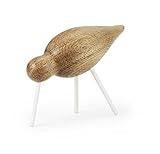 Normann Copenhagen Shorebird Figur, Holz-Edelstahl, weiß, 15 x 5.5 x 11 cm