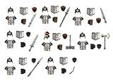 Magma Brick Zwergenkraft(Dwarf's) mit Rüstungen, Helmen, Brot und Waffen kompatibel mit Legos