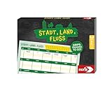 noris 606192091 Stadt, Land, Fluss Spielbock mit 100 Blatt - Format 21 x 14,8 cm - Spielspaß für Zuhause und unterwegs, Für 2 bis 8 Spieler im Alter ab 8 Jahren
