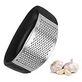 Knoblauchpresse aus Edelstahl, AFFO Knoblauchschneider, Garlic Press, Knoblauchschneider mit Griff aus Kunststoff, Knoblauchmühle, Knoblauchschäler Küchenhilfe