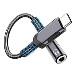 USB C Kopfhörer Adapter, USB C zu 3,5mm Klinke Kopfhörer Typ C Audio Aux Jack Adapter für Samsung Galaxy S22/S21 Ultra/S20 FE/Note 20/A53/A33,Pixel 6 Pro 6a 5 ,Huawei P40/P30 Pro,Oneplus 9 Pro Nord 2
