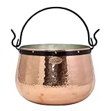 CopperGarden Kupferkessel 20 L mit Henkel I Robuster Kessel aus verzinntem Kupfer: Ideale Wärmeleitung & -verteilung I Lebensmittelechter Feuerkessel für Gulasch/Feuerzangenbowle uvm.