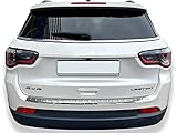 Ladekantenschutz Edelstahl CHROM kompatibel für JEEP COMPASS II | ab 2017 | mit Abkantung | premium Qualität von RECAMBO