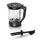 Bosch Mixer-Aufsatz MUZ9MX2, Füllmenge 2,3 L, ThermoSafe Glas, spülmaschinengeeignet, perfekt für Crushed-Ice und Smoothies, hitze- und kältebeständig, passend für OptiMUM und VitaPower Serie 4