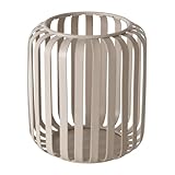 ReWu Windlicht Viki Beige Metall Teelichthalter Kerzenhalter Windlichthalter Kerzen Modern Rund Tischdekoration Wohndekoration Dekoration Kerzenständer 10 x 12 cm