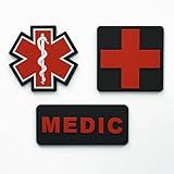 Patch Force - Äskulapstab Schlangenstab Rubber Patch für Bundeswehr, Polizei und Feuerwehr - Für taktische Rucksäcke, medizinische Taschen, Erste-Hilfe-Kits, First Aid Pouch - 5cm x 5cm