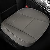 LUOLLOVE Sitzbezüge Auto Universal Leder Super Weich für Vordersitz 2PCS (Grau 52 x 51 cm)