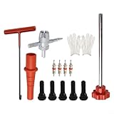 Quick Reifen-Ventilschaftkern-Ersatzwerkzeug-Set, 13-teilig, legierte Stahlkonstruktion für den Einsatz auf Reifen mit 0 1140 cm Felgenlöchern