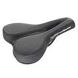 Velo Basic Deep Channel Touringsattel, Fahrradsattel, Herrensattel, Sattel für Männer, O-Zone Full Cut, ARC-TECH stoßabsorbierende Gestellfederung, stabile 2-Komponentenschale, 262x165mm, schwarz