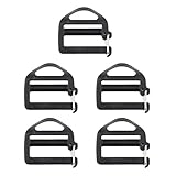Baoblaze 5Pcs Plastikschnalle für Gurtband, Verstellbare Schnallen Gurtband, Schnalle für Gurtband, Stegschnalle Klemmschnalle für Rucksack Koffer Gepäck Gurt Rucksack Reparatur Werkzeuge