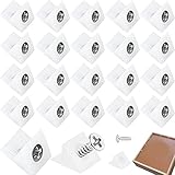 TAFAFTL 100 Stück Kunststoff Rückwandverbinder,Schubladen Keile,Befestigungen der Schrankrückwand,Keile zur Reparatur und Verstärkung von Durchhängendem Schubladenboden+Schrauben(Weiß)