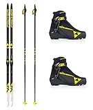 Fischer Langlaufski-Set LS Skate Skating Skier + Bindung + Schuhe + Stöcke (196), black/yellow