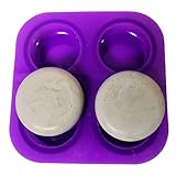 Silikonform mit 4 Mulden zur Herstellung von runden Igeln, Zement- oder Gipssteinen für Mandala-Punktmalerei (1 runde Form, 4 Mulden)
