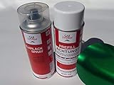 Spraydose Set 400ml Basislack Candy Grün 2 Metallic + Klarlack Autolack Tuning