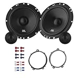 JBL Stage161CFS Lautsprecher mit Einbauset passend für Renault Twingo II ab 2007 Türen vorne 450 Watt 165mm 2 Wege Kompo