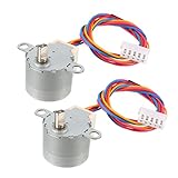 sourcing map 2PCS 24BYJ48 DC 12V Mikro Reduktion Schrittmotor 4 Phasen 5 Draht