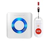 VOSSBACH Senioren Hausnotruf Set Empfänger mit Mobiler Notfallknopf SOS Notruf Alarm Knopf