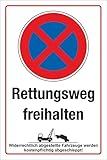 Schild Halteverbot Parkverbot Rettungsweg freihalten 3 mm Alu-Verbund 450 x 300 mm