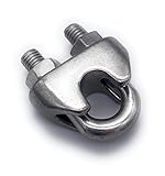 Drahtseilklemme Edelstahl Bügelform Ø 8 mm | 5 Stk. V4A A4 Niro INOX | [Größe Wählbar ] Seilklemme Drahtseil Bügelform ähnl. DIN741 | (Ø8, 5Stk.)