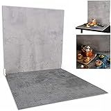 Selens 60x60cm Hintergrund Boards Kit, Grau Wandtextur Essen Hintergründe 2 Stück Flat Lay Vertikale Tischplatte Fotografie für Schmuck Kosmetika Kleines Produkt Requisiten Foto Studio
