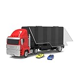Driven Turbocharge 50 cm LKW Transporter mit 2 Rückziehautos Rennwagen – Auto Spielzeug Aufbewahrung, Sammler mit Aufziehautos für Kinder ab 3 Jahren