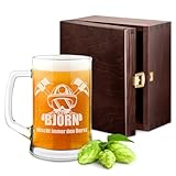 Maverton Bierkrug mit Gravur - personalisiert - 500 ml - Geburtstagsgeschenk für Herren - Geschenkidee für Bierfreunde - Weihnachtsgeschenke - Feuerwehrmann