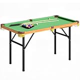 SPORTNOW Billardtisch Klappbar Mini Pool Billiard Tisch mit 2 Queues 16 Bällen Kreide Dreieck, Bürste Zubehör Tischbillard Pooltisch Tischspiel Billardtische für Kinder Erwachsene 120 x 63 x 73,5 cm