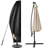 Tavaler Sonnenschirm Schutzhülle 2 bis 3 M, Ampelschirm Schutzhülle mit Stab, 420D Sonnenschirmhülle Ampelschirm Hülle, Wasserdiht, UV-Anti, Winddicht Sonnenschirm Abdeckung (210x45/75/32cm)
