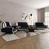 Imebel Sofa Set 3-2-1 für Wohnzimmer – Bequeme Couchgarnitur mit 3-Sitzer, 2-Sitzer & Sessel – Elegante Sitzgarnitur aus Kunstleder – Ohne Schlaffunktion – Komfortable Polsterung – Modernes Design