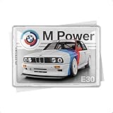 Nostalgic-Art Retro Blechpostkarte, 10 x 14 cm, BMW Motorsport – M Power E30 – Geschenk-Idee für BMW Fans, Original Lizenzprodukt (OLP), Postkarte aus Metall, Mini-Blechschild als Grußkarte
